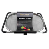 Danny Home Stainless Steel Mesh Wash And Drain Basket – Extendable – 34 × 24 × 11 Cm-Silver