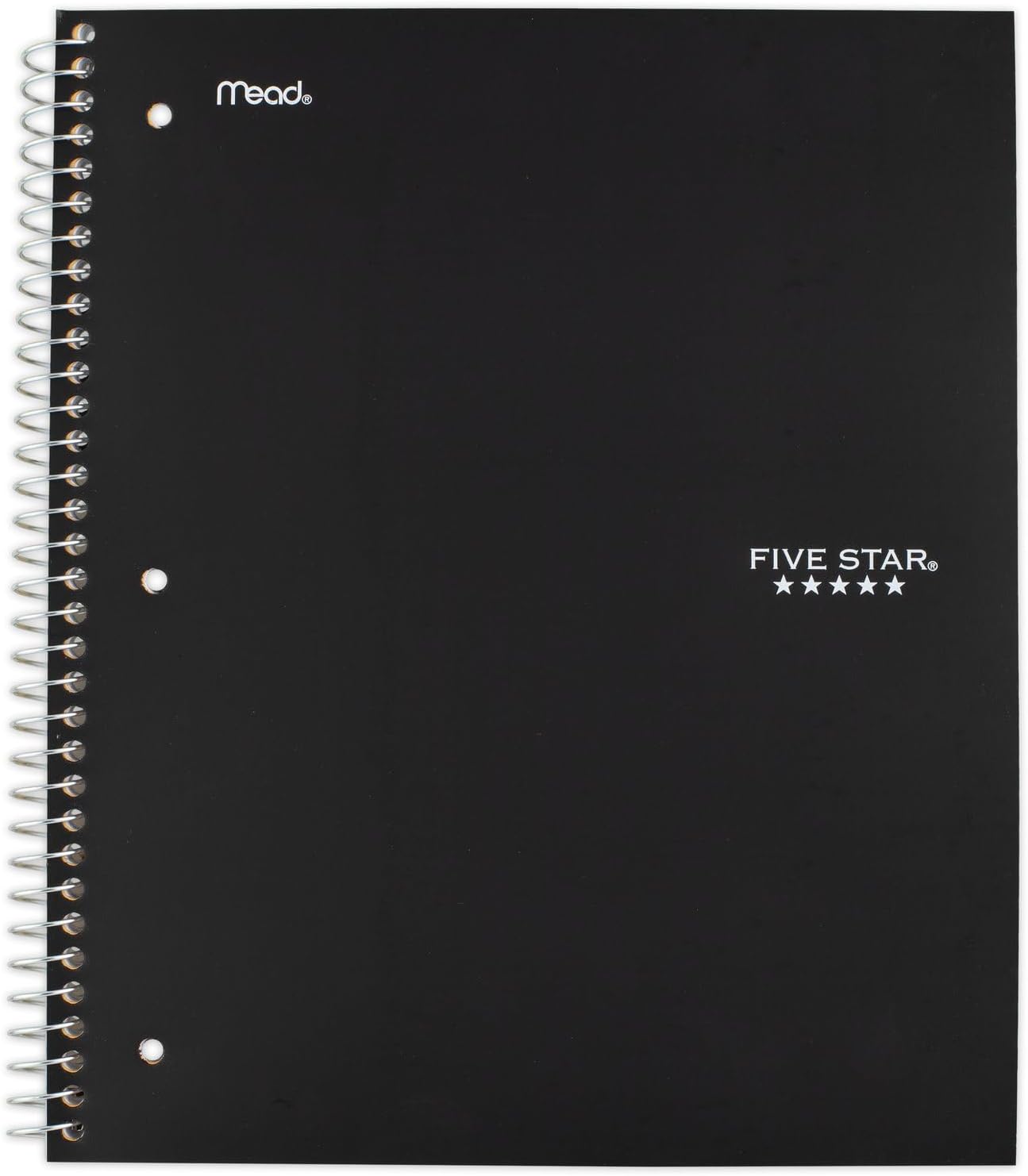 Five Star 1-Subject Spiral Notebooks 100 Sheet Black