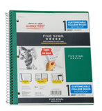 Five Star Customizable Spiral Notebooks (1-Subject, College Ruled) Green