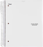 Five Star Five Star 5-Subject Customizable Spiral Notebook White