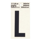 Reflective Black Letter - L