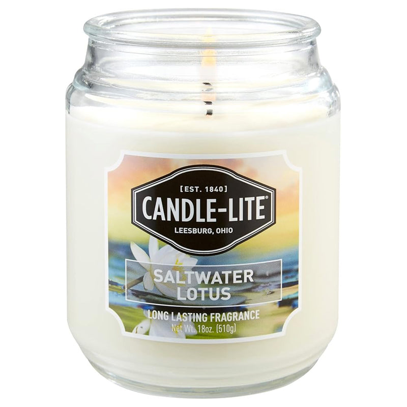 Candle Lite Candle Edes 18Oz Saltwater Lotus - White