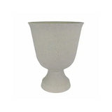 Hc Urn-Style Planter, Limestone, 16 Inch-White