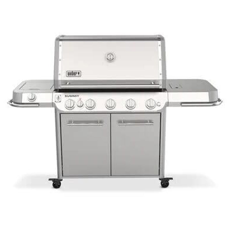 Weber Summit Stainless Steel Lp Gas Grill Fs38, With Sear Zone & Side Burner-Silver