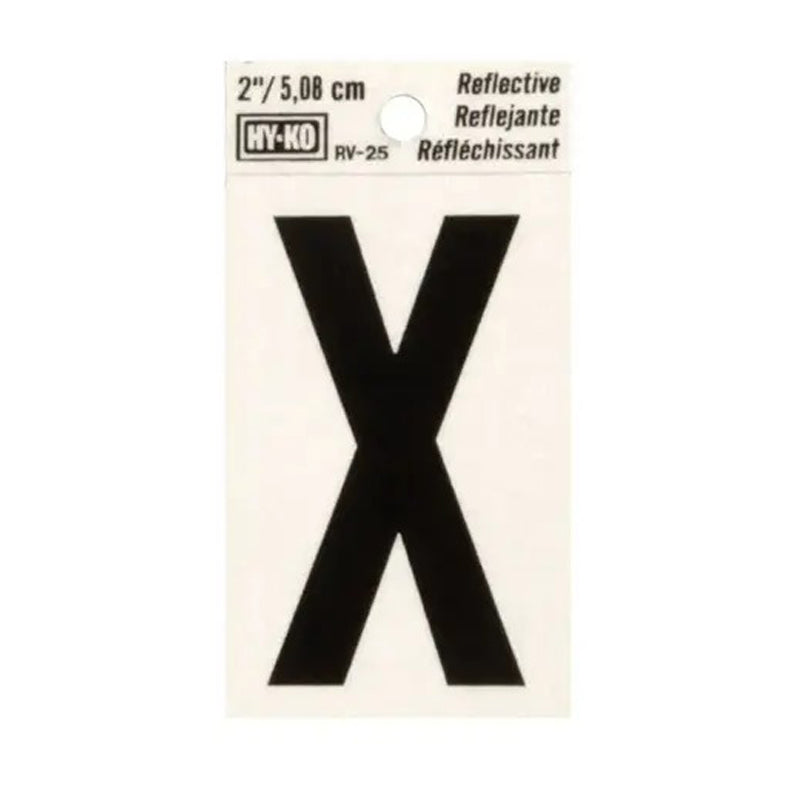 Hy-Ko Reflective Letter 2-25/X - Black