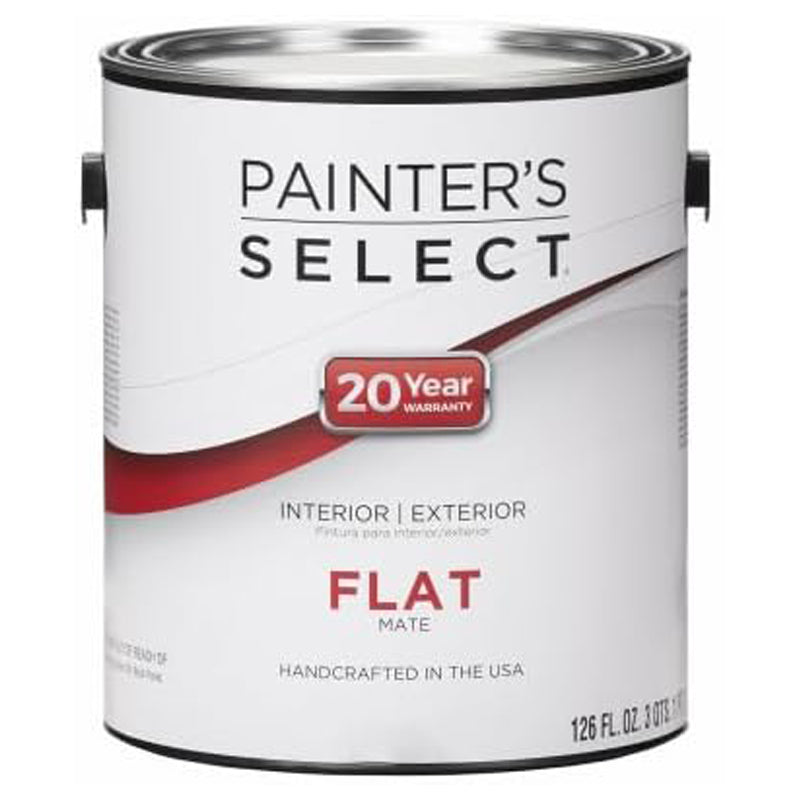 Painter's Select Interior Exterior Flat Paint Gallon Deep Base-White