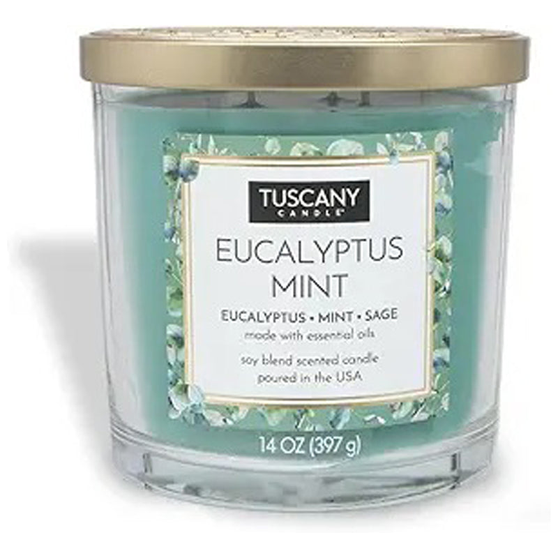Tuscany Candle Empire Eucalyptus Mint 397 Gram -Green