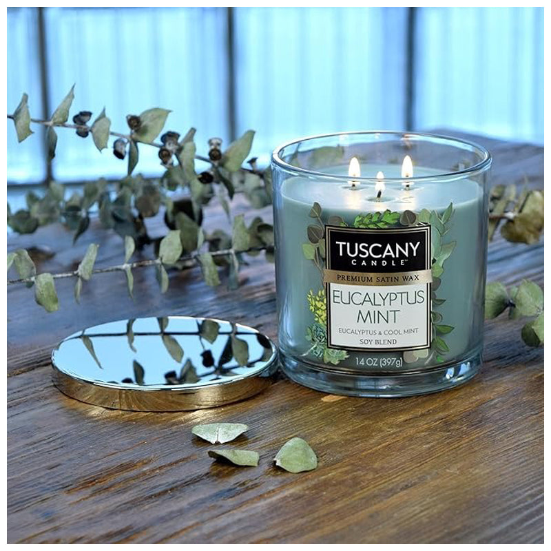 Tuscany Candle Empire Eucalyptus Mint 397 Gram -Green