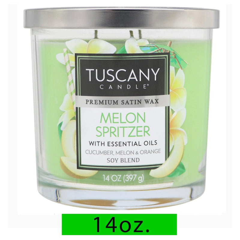 Tuscany Candle Empire Melon Spritzer 397 Gram -Green