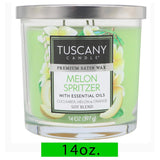 Tuscany Candle Empire Melon Spritzer 397 Gram -Green
