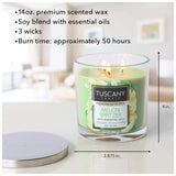 Tuscany Candle Empire Melon Spritzer 397 Gram -Green