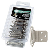 Liberty Hardware 3/8" Nickel Inset Hinges, 10 Pack -Silver