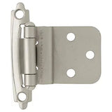 Liberty Hardware 0.375 Inch Nickel Inset Hinges, 2 Pack -Silver