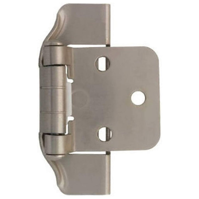 Liberty 1/2" Semi Hinges – Satin Nickel, 2 Pack-Silver