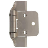 Liberty 1/2" Semi Hinges – Satin Nickel, 2 Pack-Silver