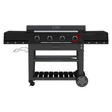 Char-Broil 4 Burner Lp Gas Griddle With Cart 36"-Performance Deluxe - Black