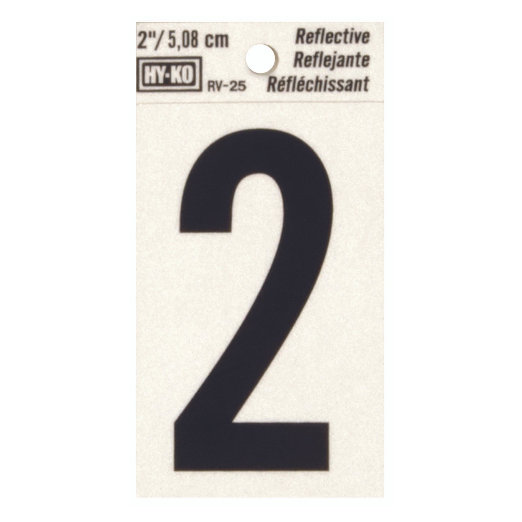 Reflective Black Number - 2