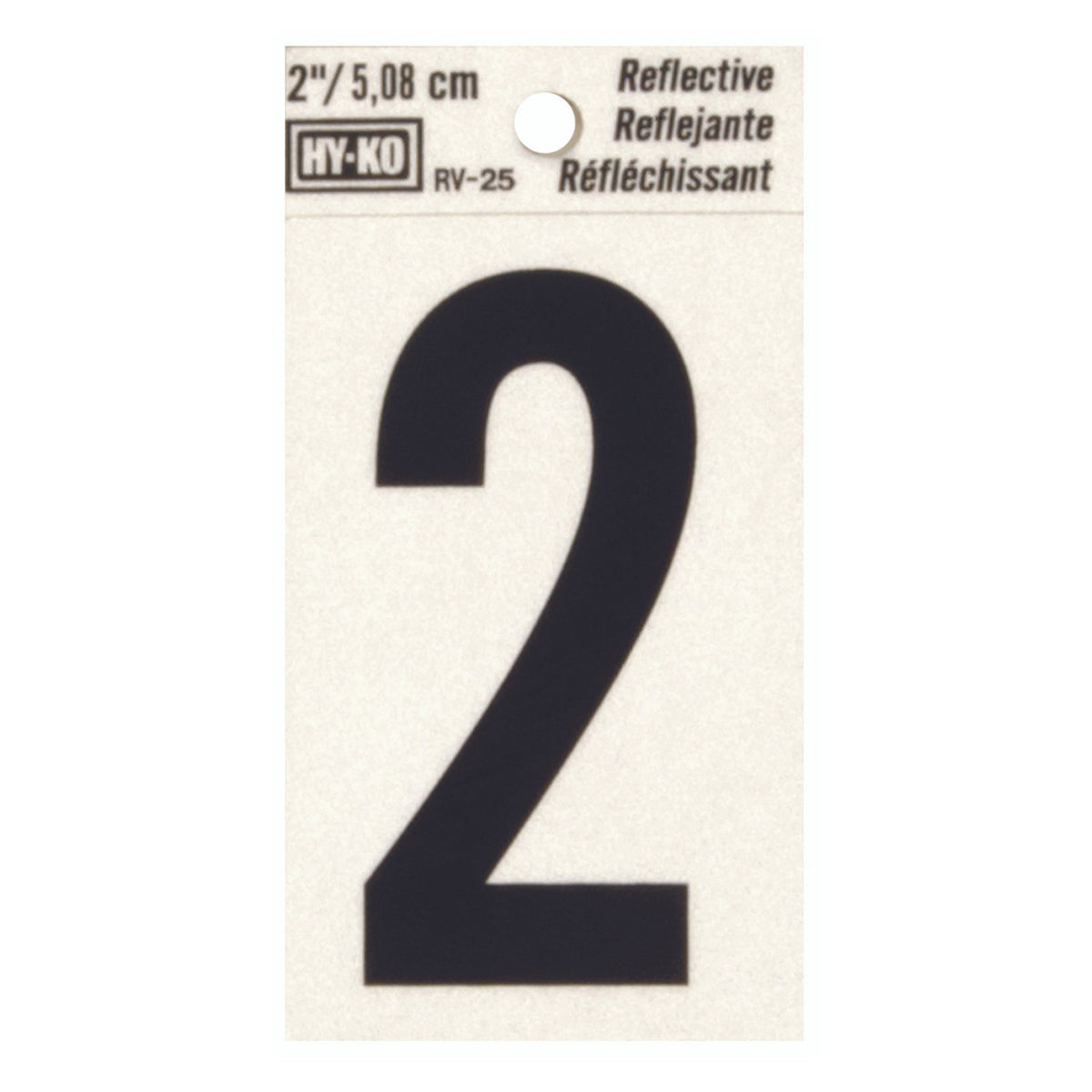 Reflective Black Number - 2