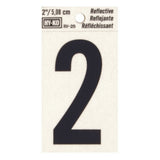 Reflective Black Number - 2