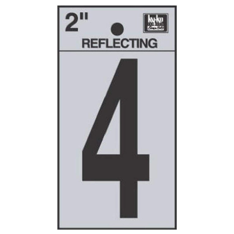 Hy-Ko Reflective Number 2 Blkrv-25/4 - Black