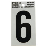Hy-Ko Reflective Number 2 Blkrv-25/6 - Black