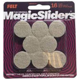 Magic Sliders 16Pc Hd Self Stick Adhsive Pads 1" - Baige