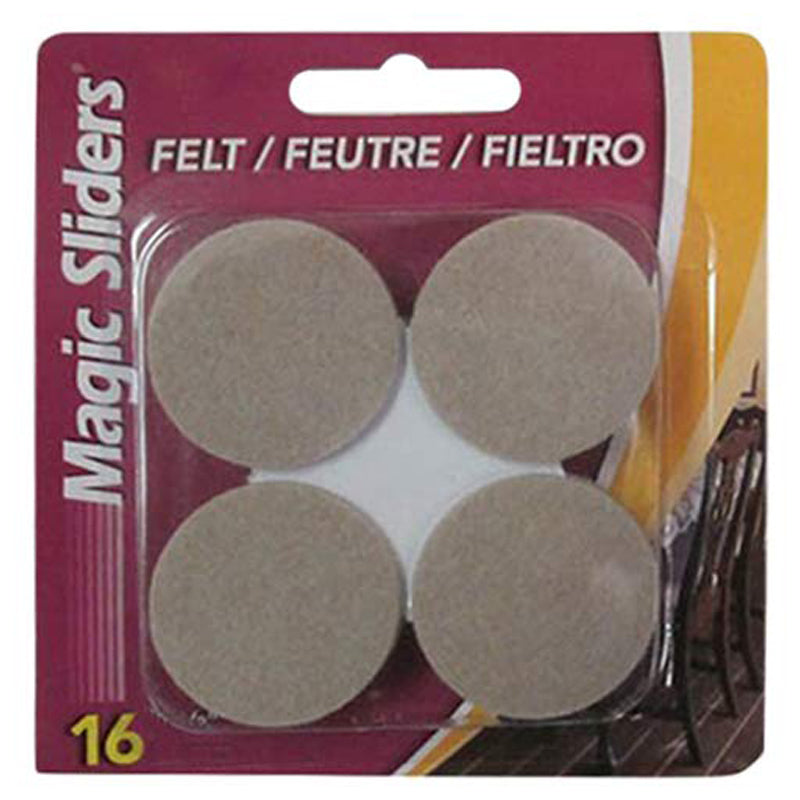 Magic Sliders 8Pc Self Stick Adhsive Pads 1-1/2" - Baige