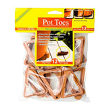The Decksaver Plant Stand Pot Toes 3" T.Cotta 12Pk - Brown