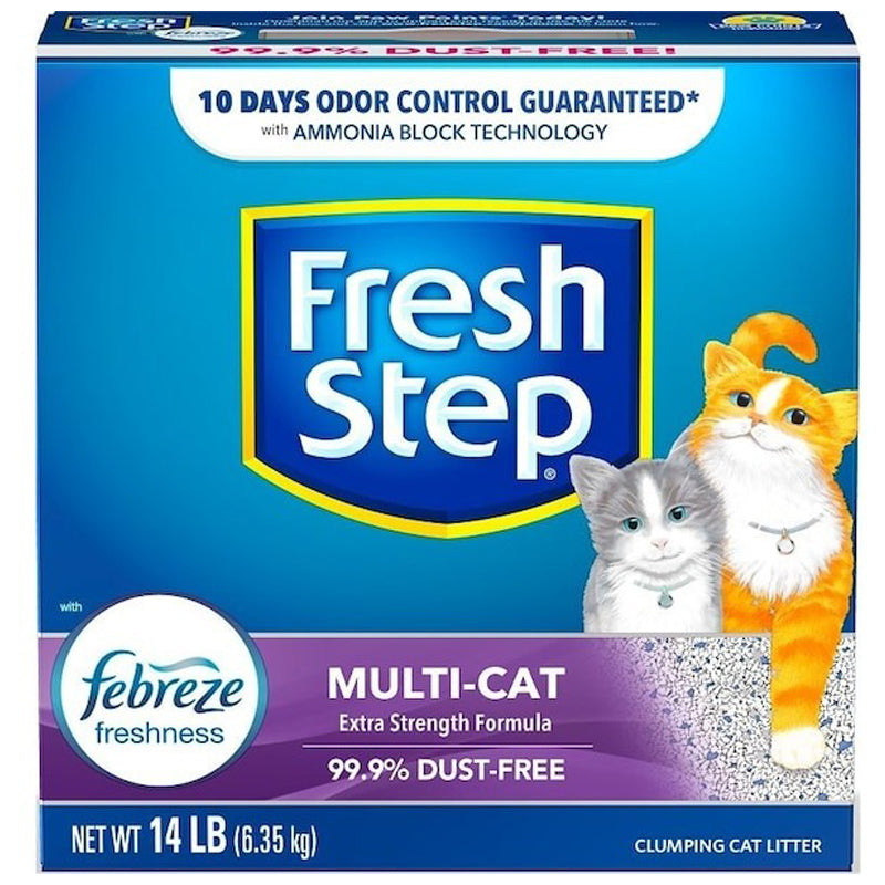 Fresh Step 14Lb Multi Cat Litter-Blue & Purple
