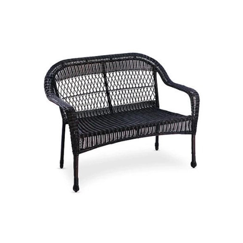 Chicago Wicker & Trading Cantaro Wicker Bench-Black