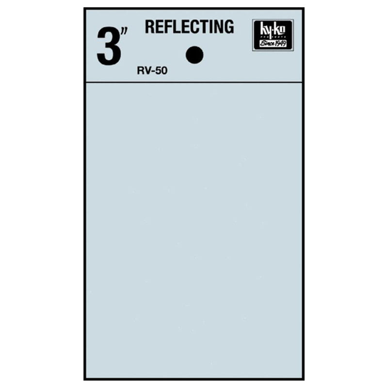 Hy-Ko 3 Reflective Blank Blkrv-50/Blnk - Black