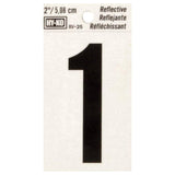 Hy-Ko Reflective Number 2 Blkrv-25/1 - Black