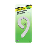 Satin Nickel Zinc Number - 9