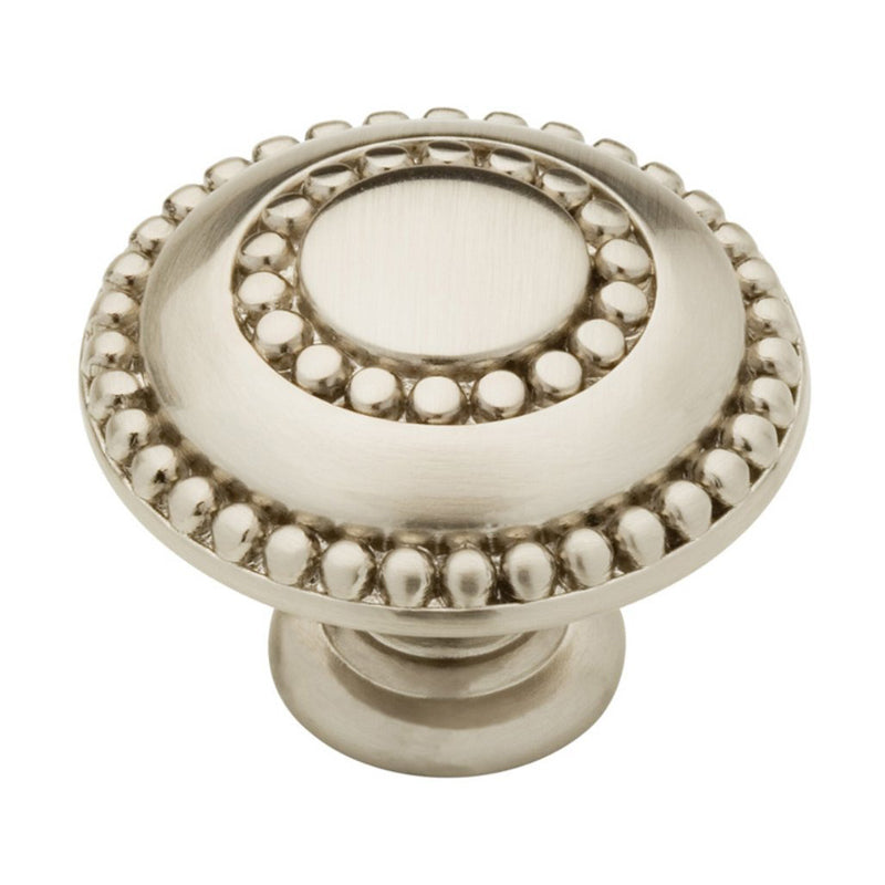 Liberty Ni Dbl Bead Cab Knob 1-3/8"-Satin Nickel