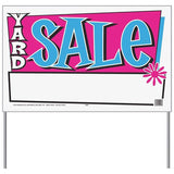 Liberty Yard Sale Plas Bag Signboard 26X16"-Pink & Blue
