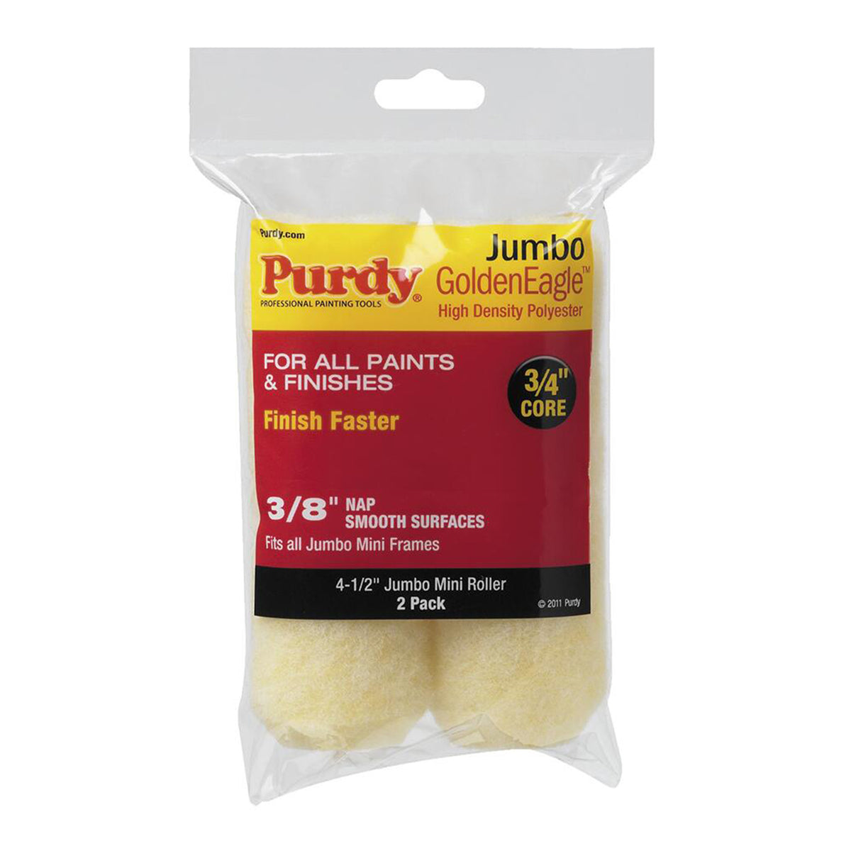 High-Density Polyester Paint Roller Covers - 2 Pack