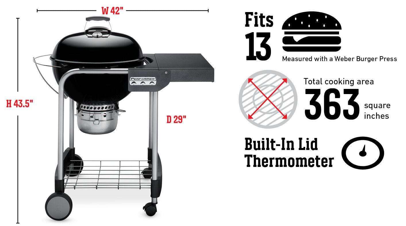Performer Charcoal Grill - Black