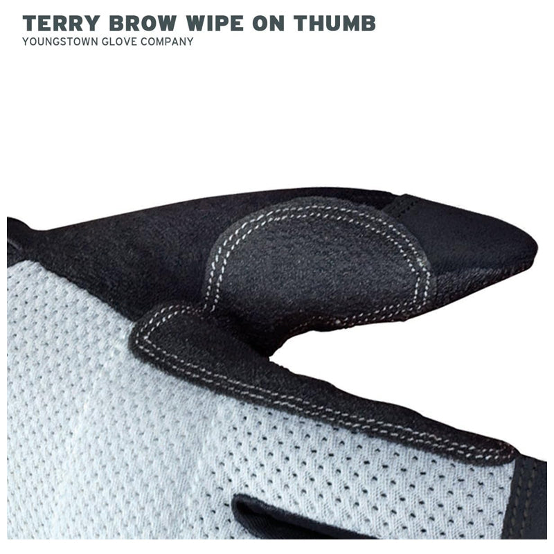 Youngstown Reinforced Mesh Top Glove Large-Gray