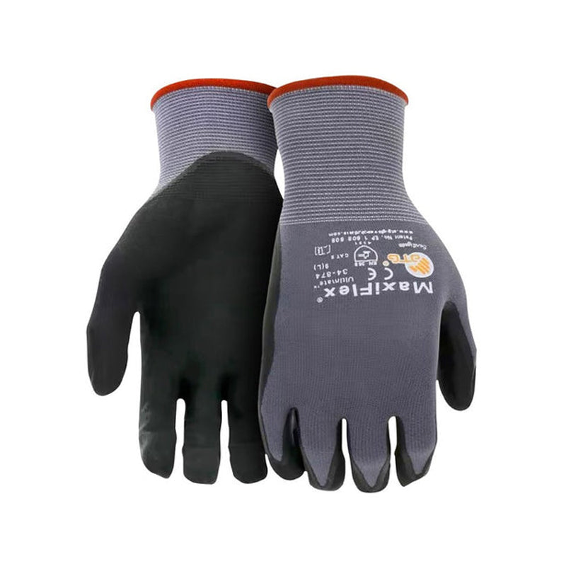 Boss Knit Coated Gloves Extra Large-Grey