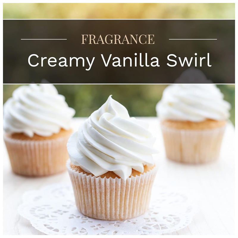 Candle Lite Candle Edes 10Oz Creamy Van Swirl-White