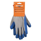 Diamondback Rubber Palm Work Glove Large-Gray & Blue
