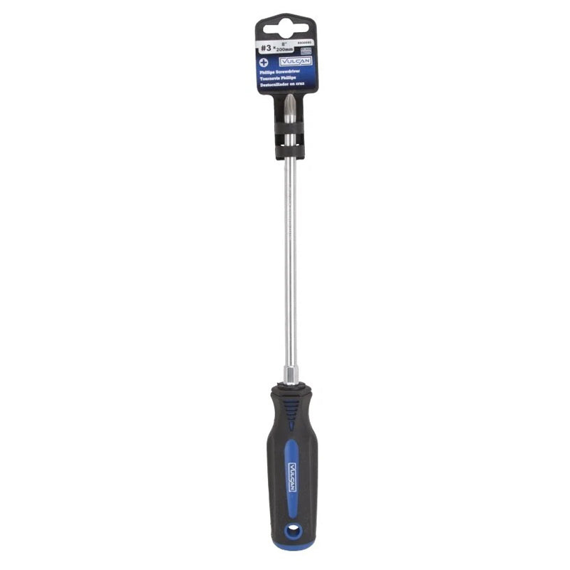 Vulcan Screwdriver Philips No3X8"-Black & Blue