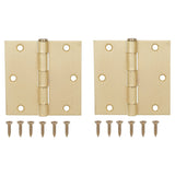 Prosource Door Hinge Squr 3.5X3.5"-Satin Brass