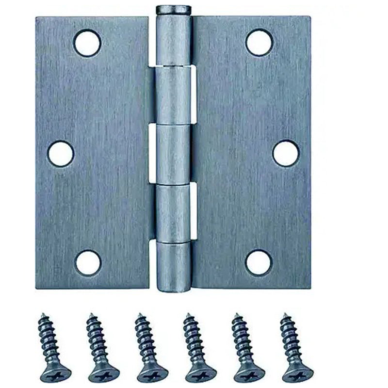 Prosource Door Hinge Squr 3.5X3.5"-Satin Chrome