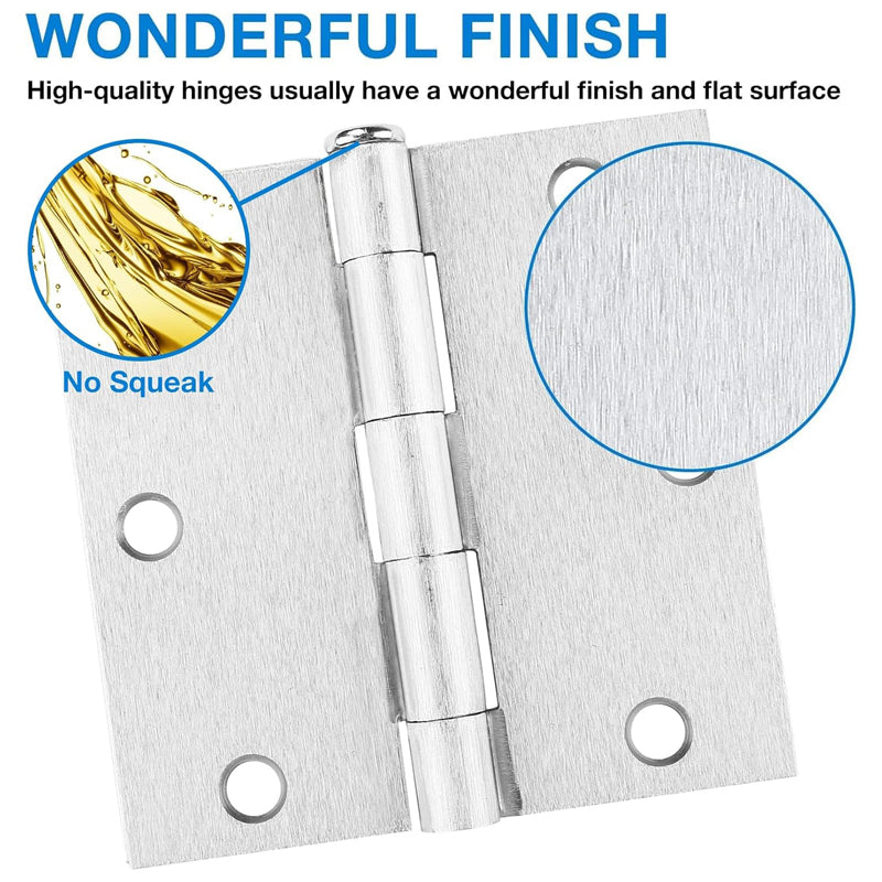 Prosource Door Hinge Squr 3.5X3.5"-Satin Nickel