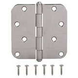 Prosource Door Hinge 5/8" Radius 4X4" – Polished Stainless Steel-Silver