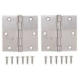 Prosource Door Hinge Squr 3.5X3.5-Satin Nickel