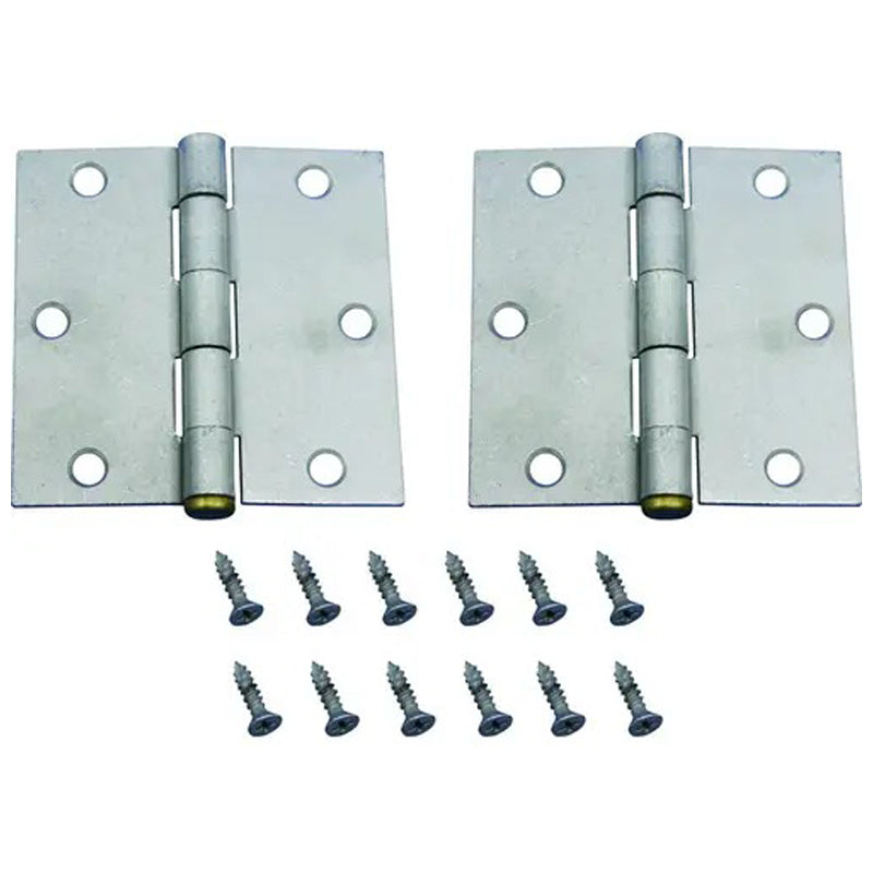 Prosource Door Hinge Squr 3-1/2X3-1/2" Cnr-Galvanized