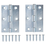 Prosource Utility Hinge Squr Cnr Plt 3X2" Zinc-Silver
