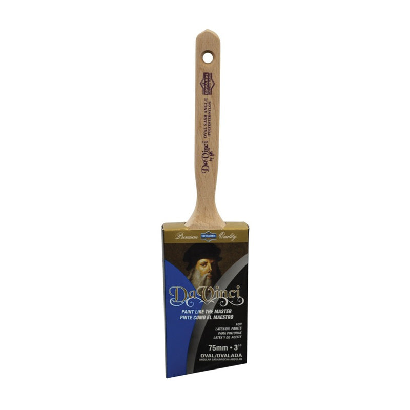 Linzer Oval Flat Sash Paint Brush 3" L Bristle - Gold